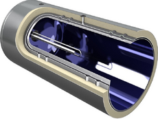 Μπόιλερ Calpak mark5 160LT τριπλής ενέργειας για σύνδεση με Αντλία Θερμότητας