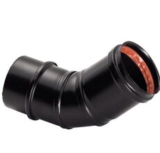 ΚΑΜΠΥΛΗ 45° ΑΝΟΞΕΙΔΩΤΗ ΜΕ ΒΑΦΗ Φ160mm